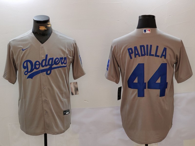 Men's Los Angeles Dodgers Vicente Padilla #44 Gray Jersey